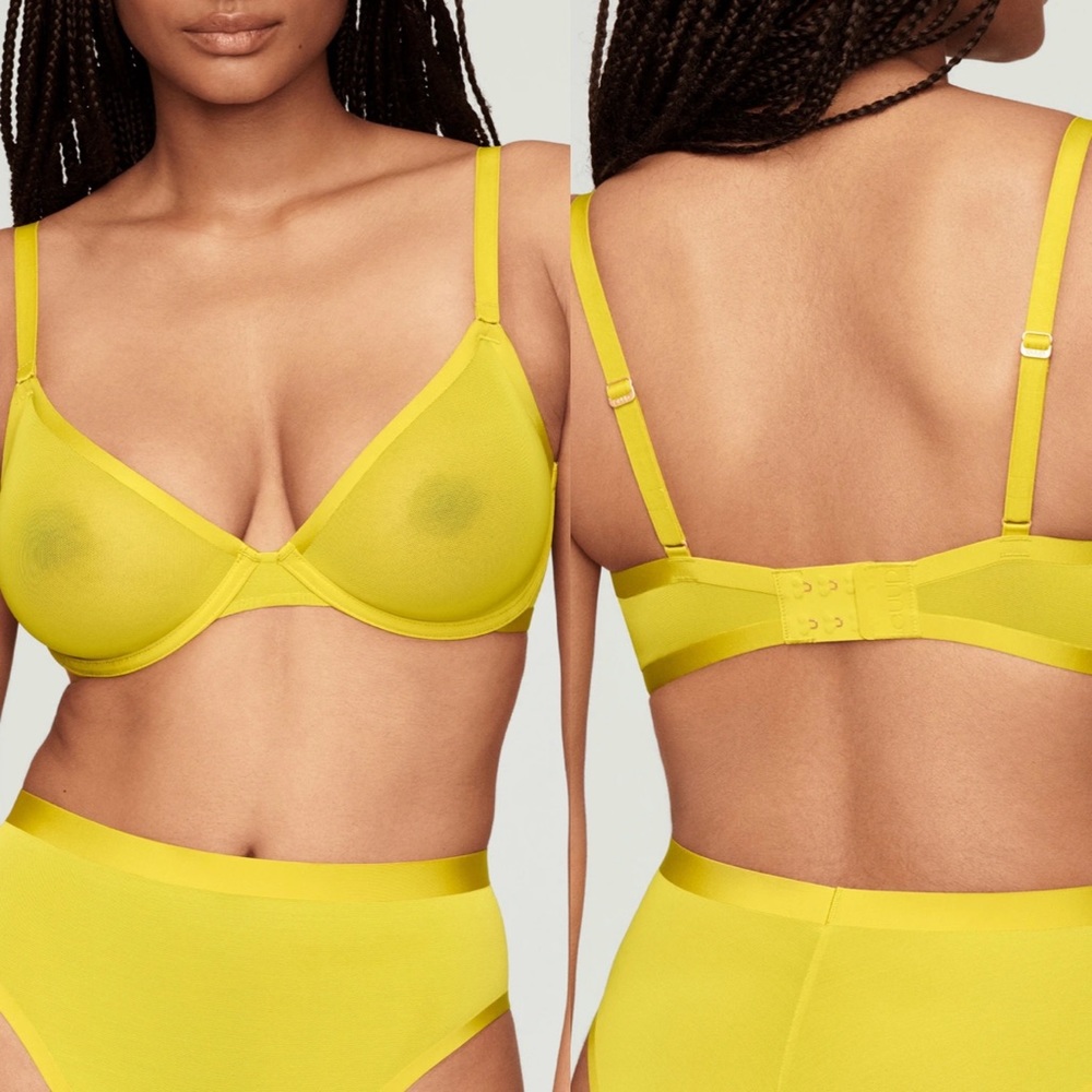 CUUP The Plunge Yellow Underwire Bra